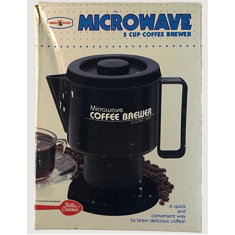 Nordic Ware Microwave Percolator Coffee Brewer 5 Cup Black